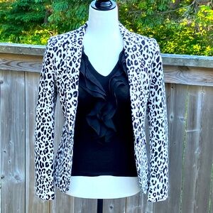 Black & White Leopard Blazer